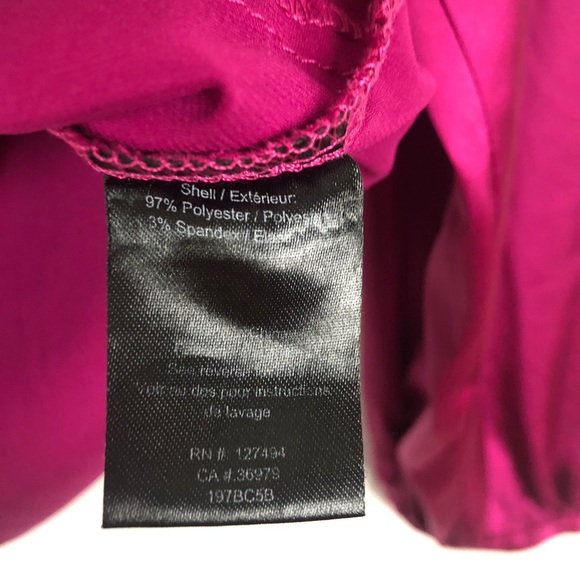 Heartloom Satin Twist Front Long Sleeve Blouse Orchid Pink Top Size Small - Picture 8 of 10